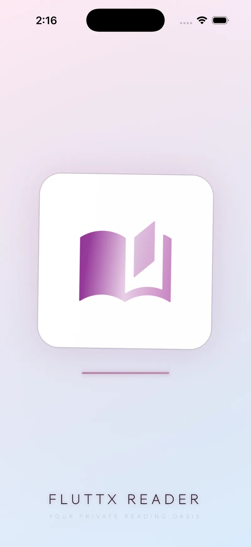 FluttX Reader on iPhone