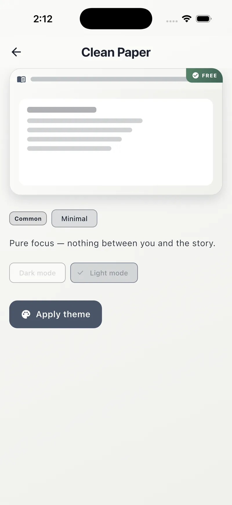 Clean Paper preview