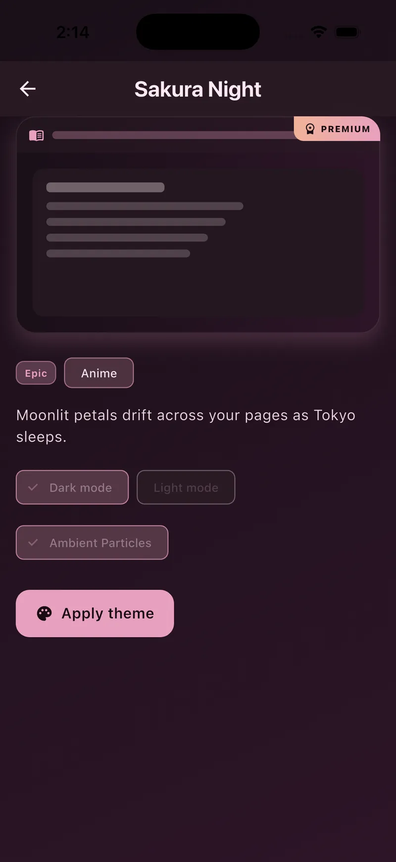 Sakura Night preview